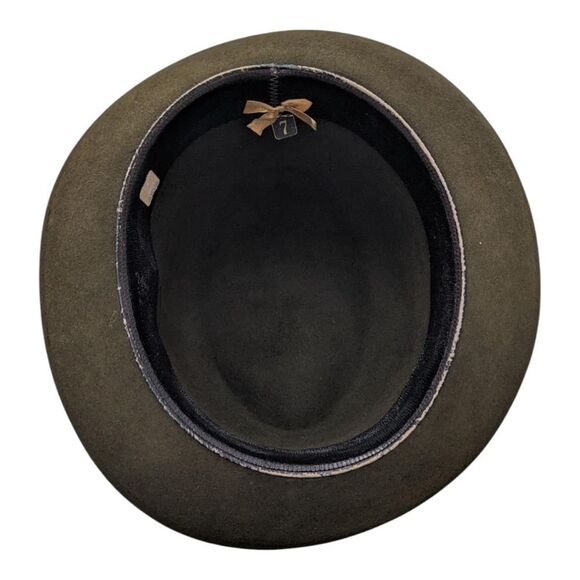 John B Stetson Co Royal Stetson Felt‎ Fedora Hat Dark Green Size 7 - Picture 4 of 6